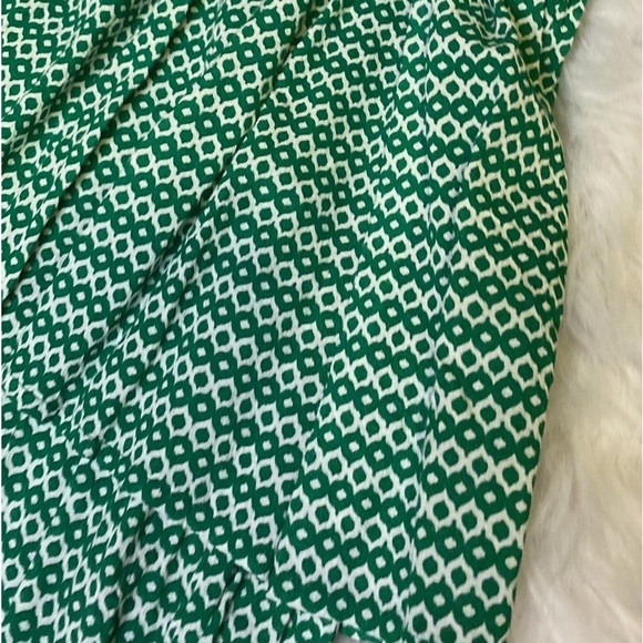 Bar III Green White Tiered Ruffle Dress - Picture 11 of 12